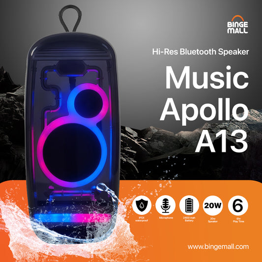 Music Apollo A13 20W Transparent RGB Bluetooth Speaker