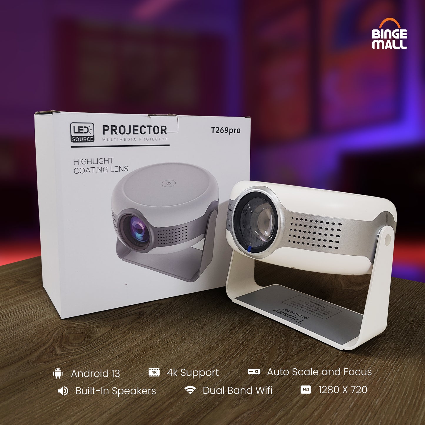 T269 Pro Smart Android Projector