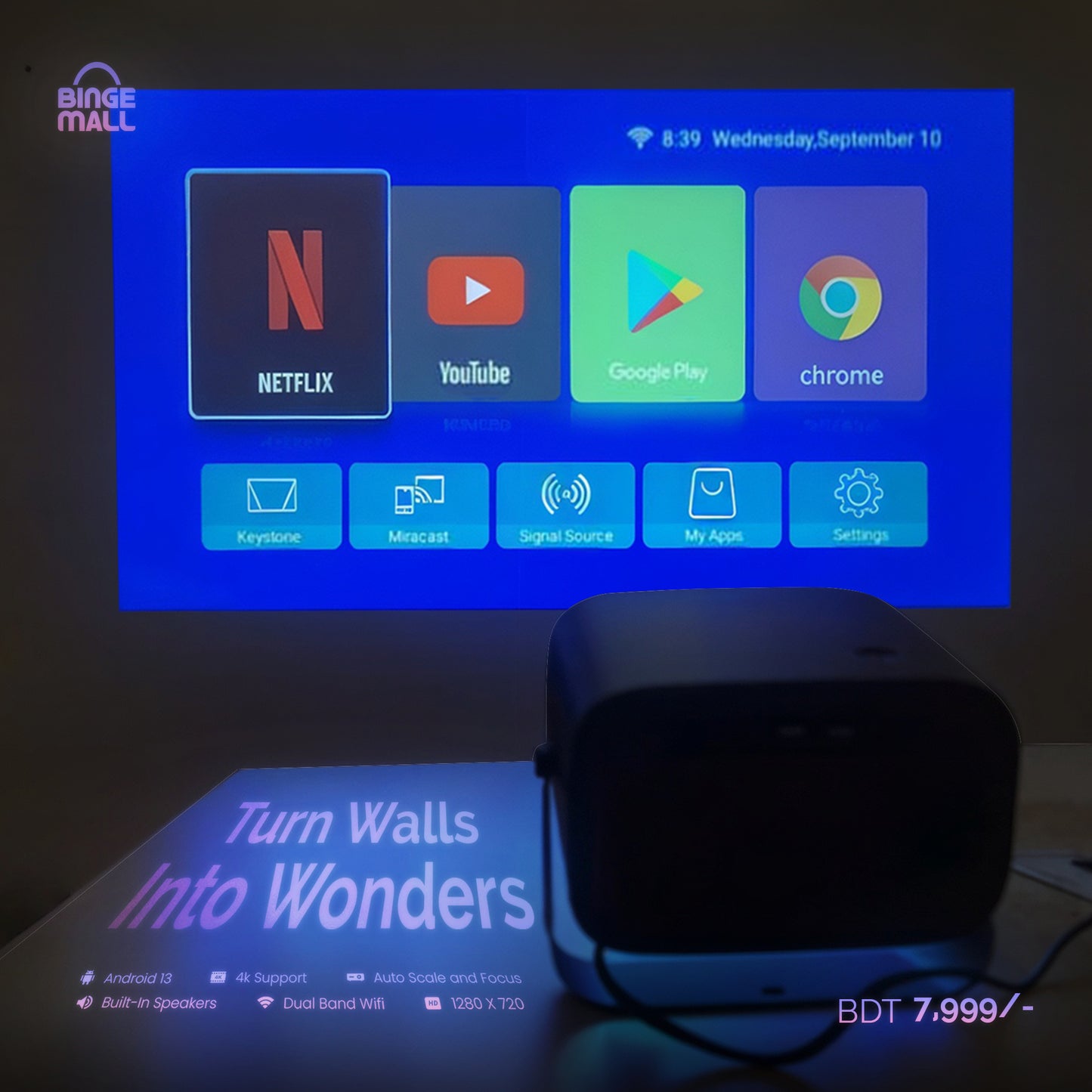 A10 Smart Android Projector